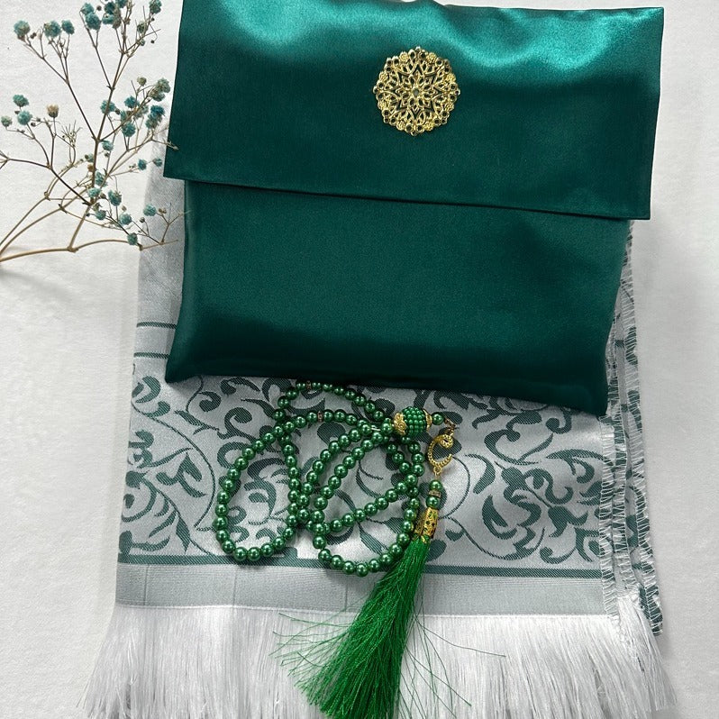 Prayer Mat and Beads Set With Bag BH