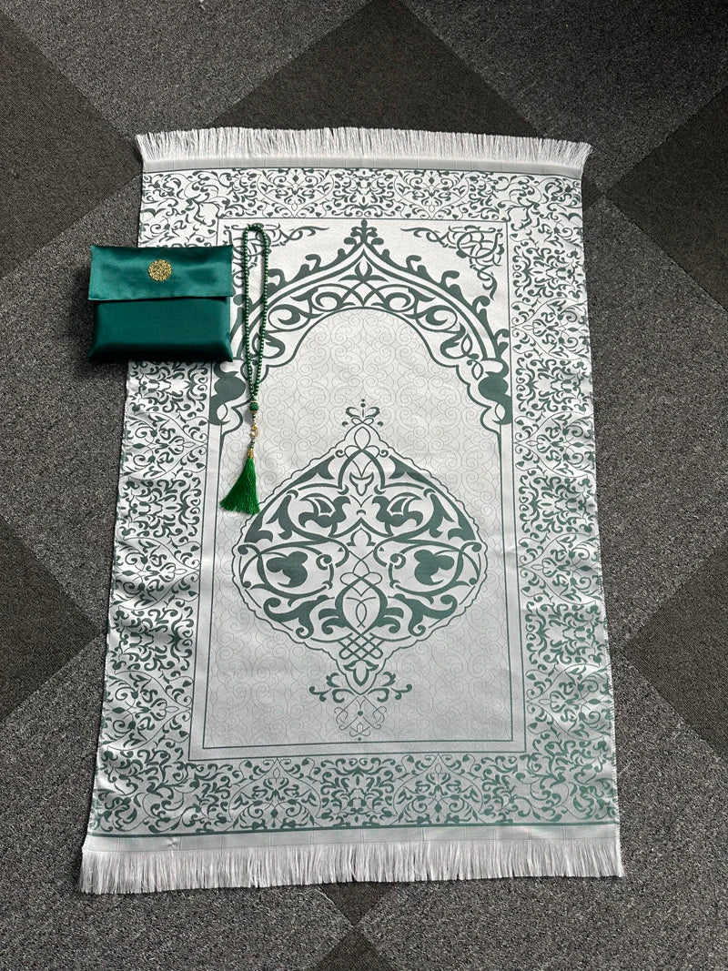 Prayer Mat and Beads Set With Bag BH