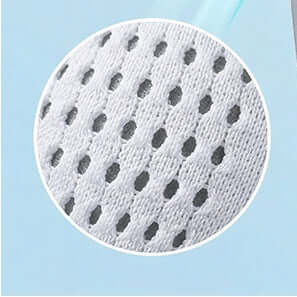 Close-up of the breathable mesh fabric used in Knob Style Knee Pads for enhanced comfort and performance.