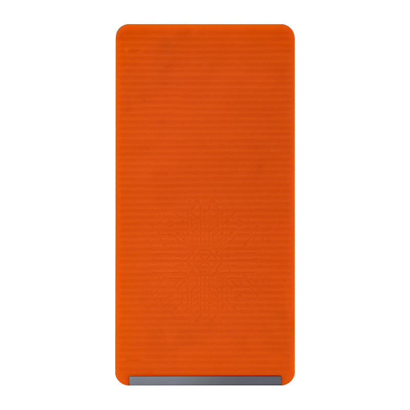Bendable Silicone Phone Holder in vibrant orange color, designed for hands-free viewing and multi-angle support.
