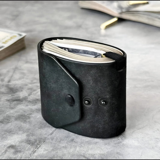 Premium Leather Cash Wrap Wallet for Men US Bills