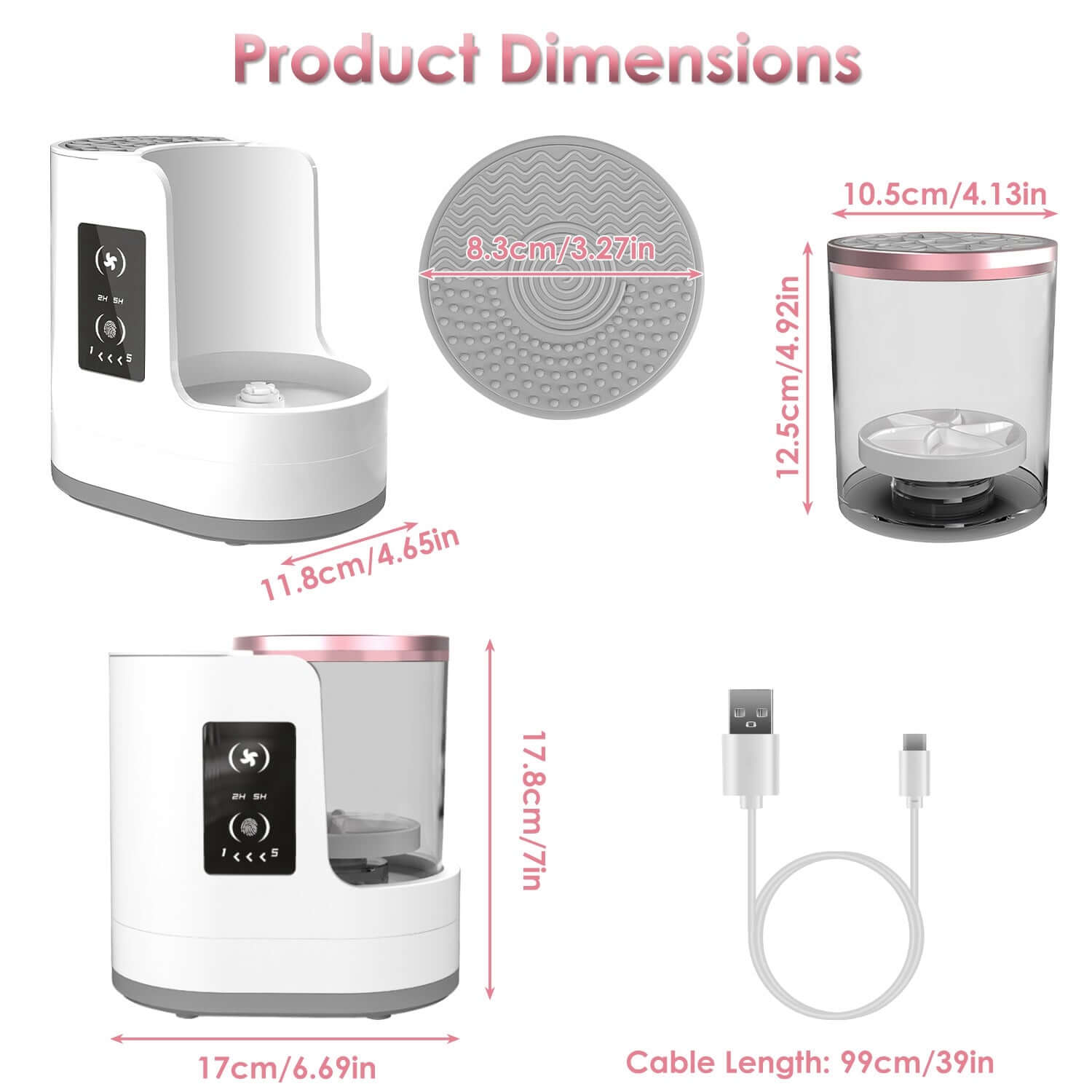 4-in-1 Electric Makeup Brush Cleaner with a sleek digital display, showing the UV sterilization chamber and brush storage compartment.