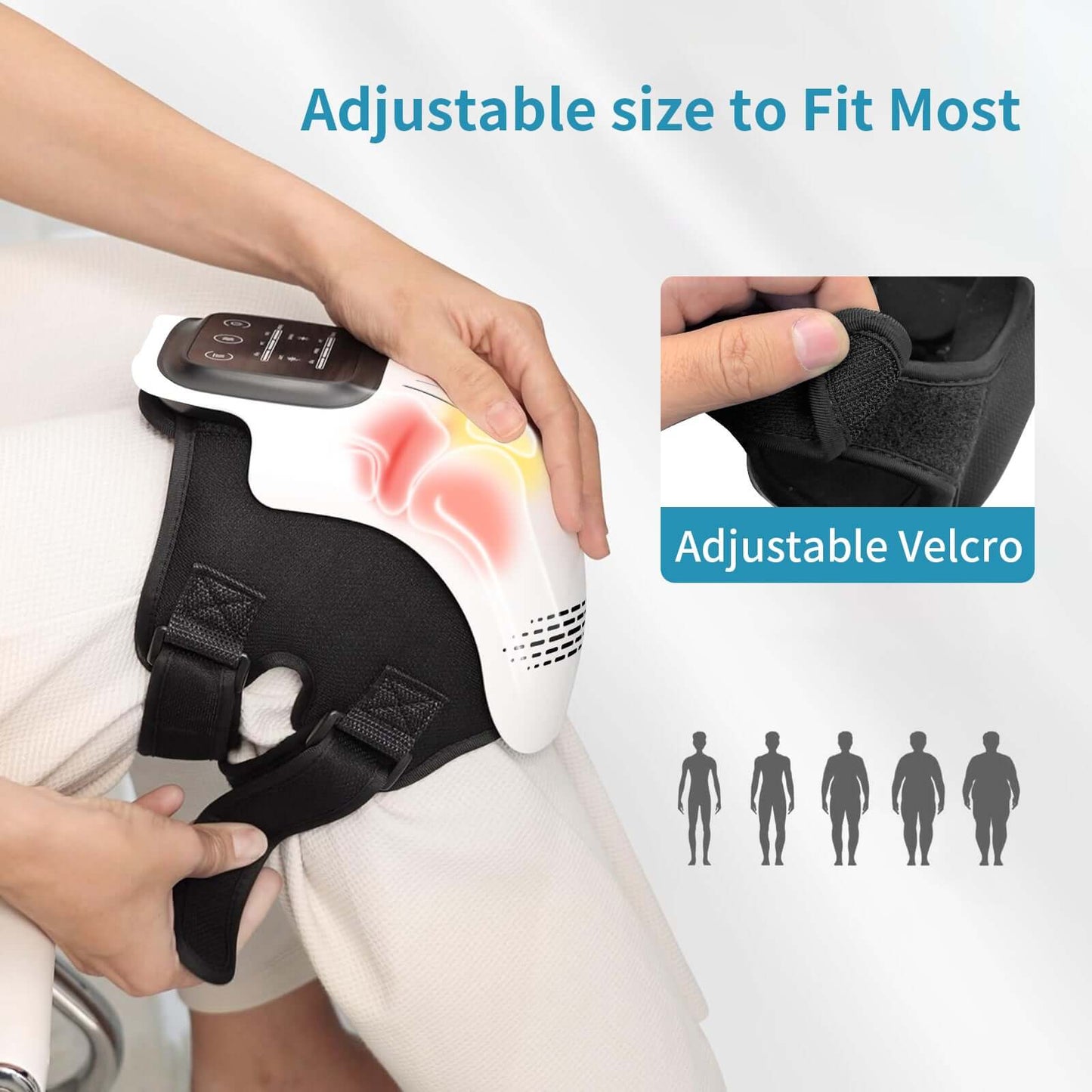 Advanced Laser Knee Massager with digital touch controls and infrared therapy sensors.
