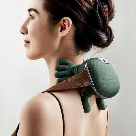 Trapezius Neck Massager with deep-kneading rollers and ergonomic cervical support.