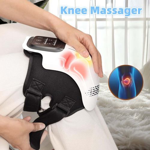 Advanced Laser Knee Massager with digital touch controls and infrared therapy sensors.