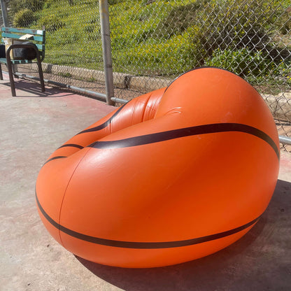 an Inflatable Basketball Sofa, in court side