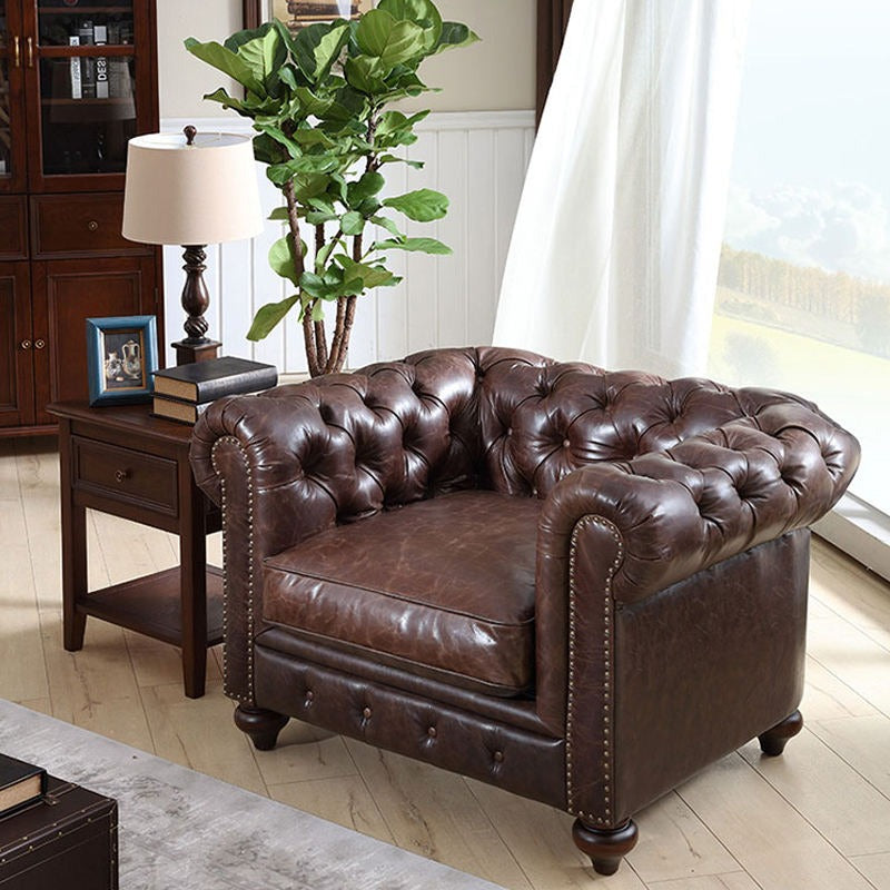 Luxurious Leather Single Sofa