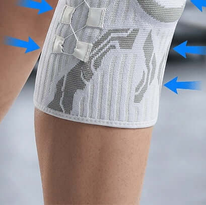 Close-up of adjustable Knob Style Knee Pads showcasing the supportive structure for enhanced joint stabilization.
