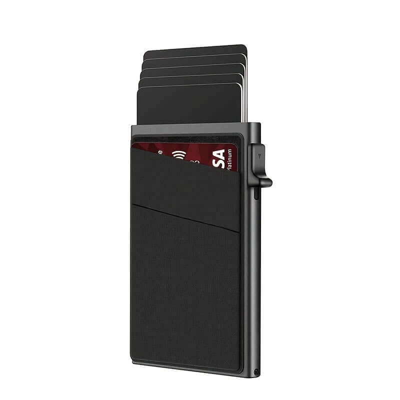 RFID blocking aluminum card holder