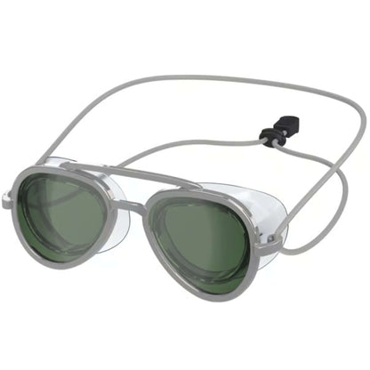 Anti Fog Swimming Goggles featuring a sleek design and low-profile panoramic shield for optimal visibility and style.