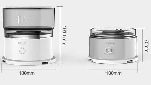 Smart coffee maker dimensions displayed side by side for easy comparison.