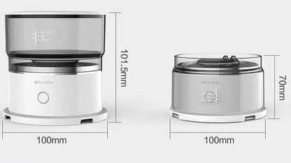 Smart coffee maker dimensions displayed side by side for easy comparison.
