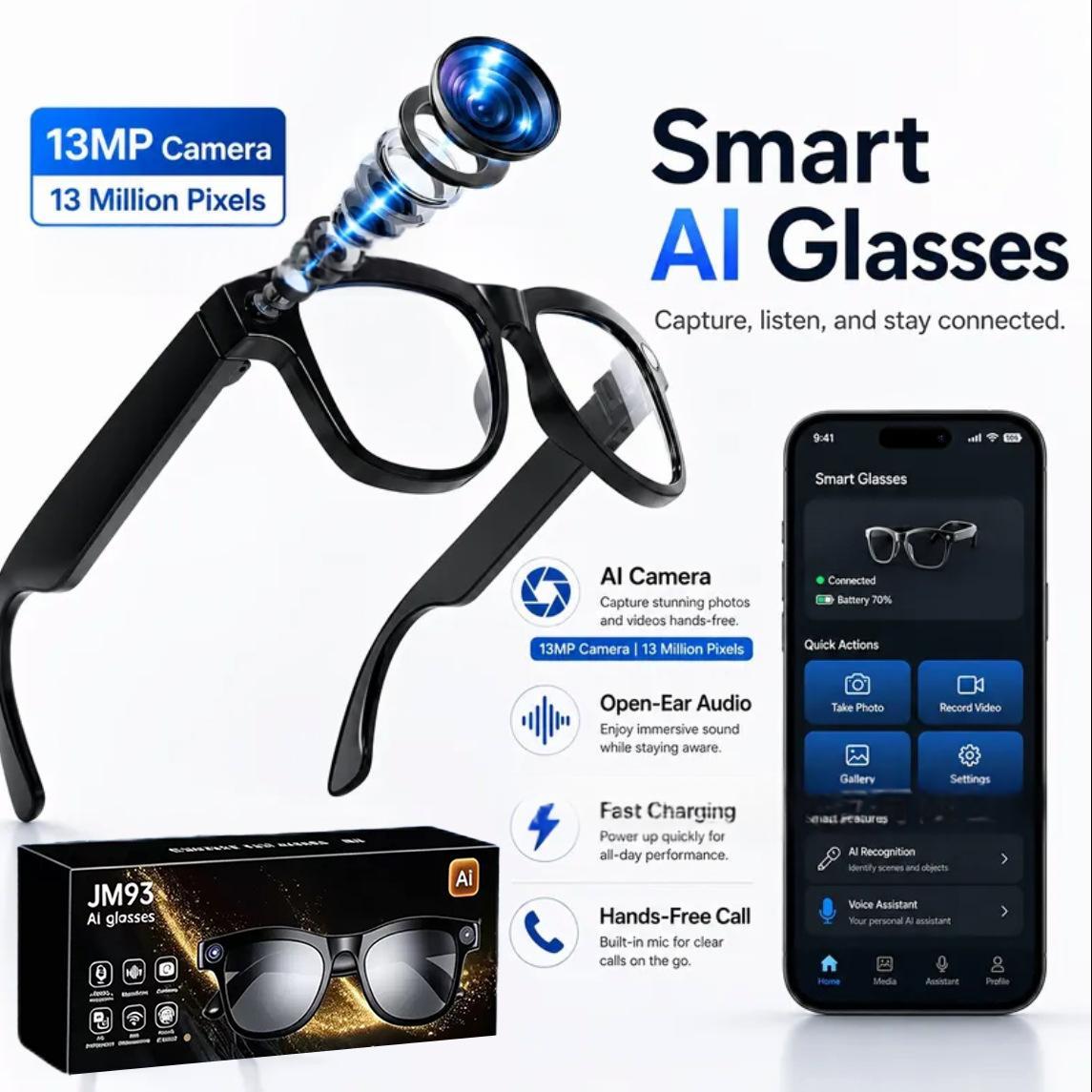 Bluetooth camera glasses, smart glasses for photos and calls – photo 3