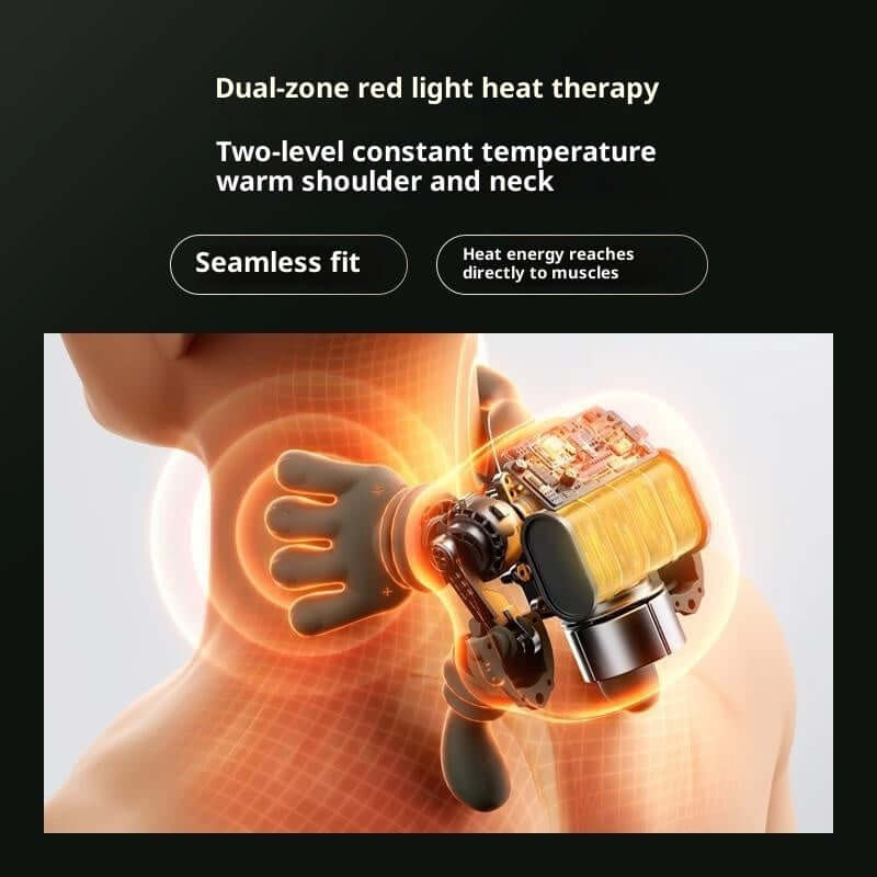 Trapezius Neck Massager with deep-kneading rollers and ergonomic cervical support.