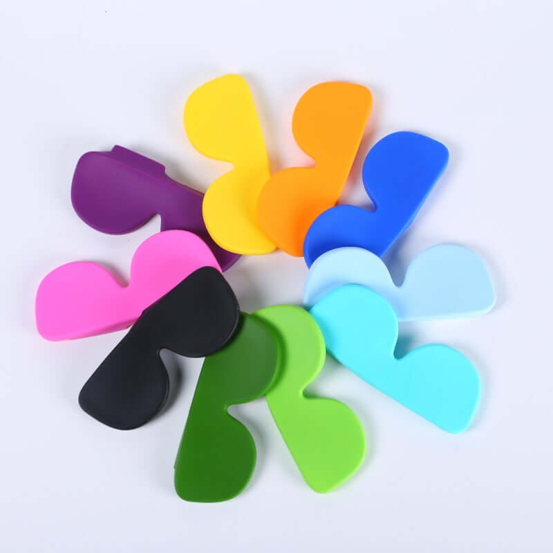 Colorful Slim Silicone Glasses Case collection in various shades for stylish eyewear protection.