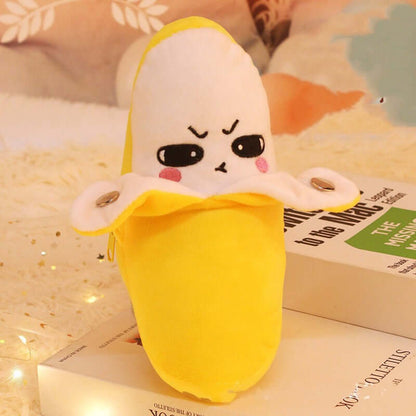 Human-Sensing Interactive Plush Toy - Aura Buddy banana plush toy with a cute expression, designed for interactive play.