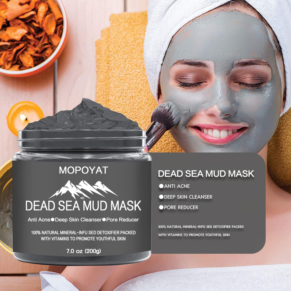 Dead Sea Mud Mask for Face and Body – The MERIDIAN Natural Clay applied by a woman during a spa treatment.