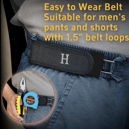 Buckleless Elastic Waist Belts for men, easy to wear for pants and shorts with 1.5 inch belt loops.