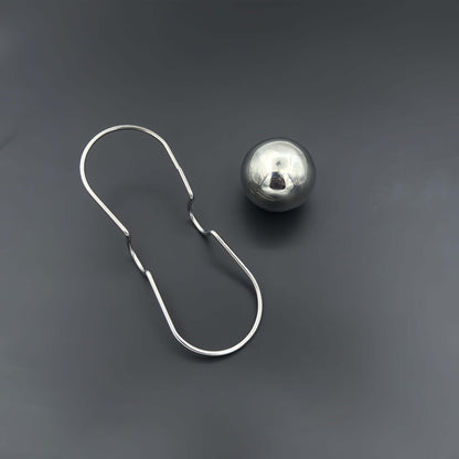 Espresso Chilling Ball and stainless steel holder for an ideal coffee cooling system.