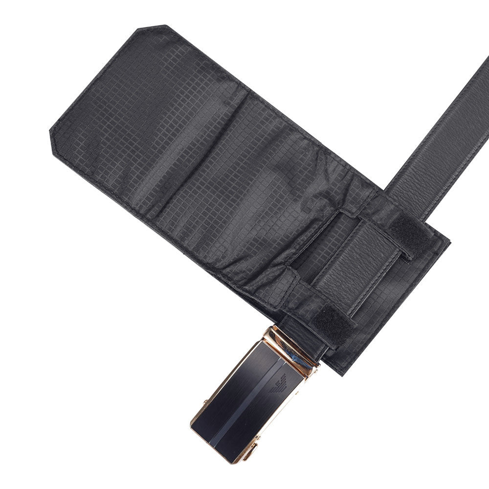 Hidden Travel Passport Wallet opened view showing sleek design and anti-theft features for secure travel.