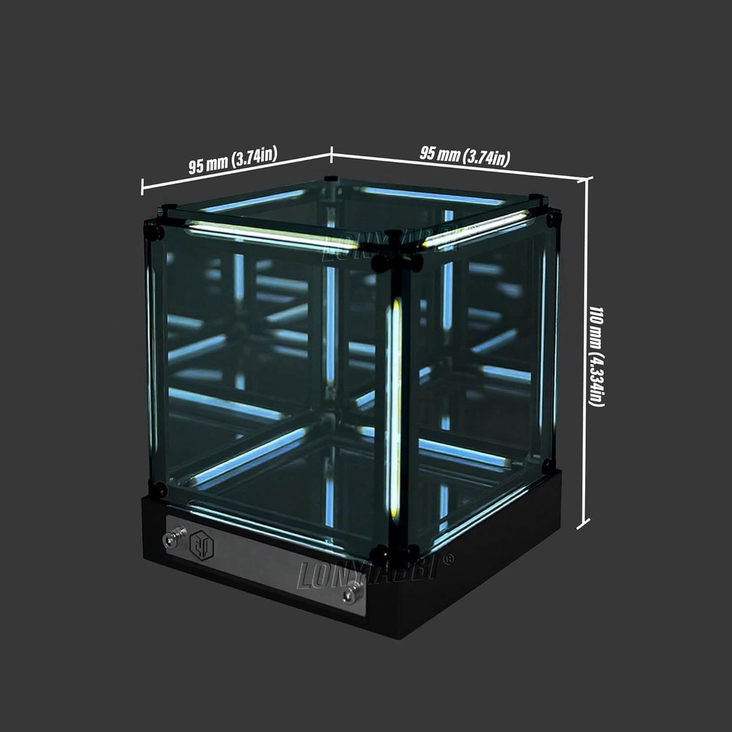 Interstellar Cube 4D Abyss infinity mirror lamp with hypnotic portal light effect.