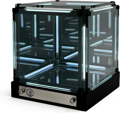 Interstellar Cube 4D Abyss infinity mirror lamp with hypnotic portal light effect.