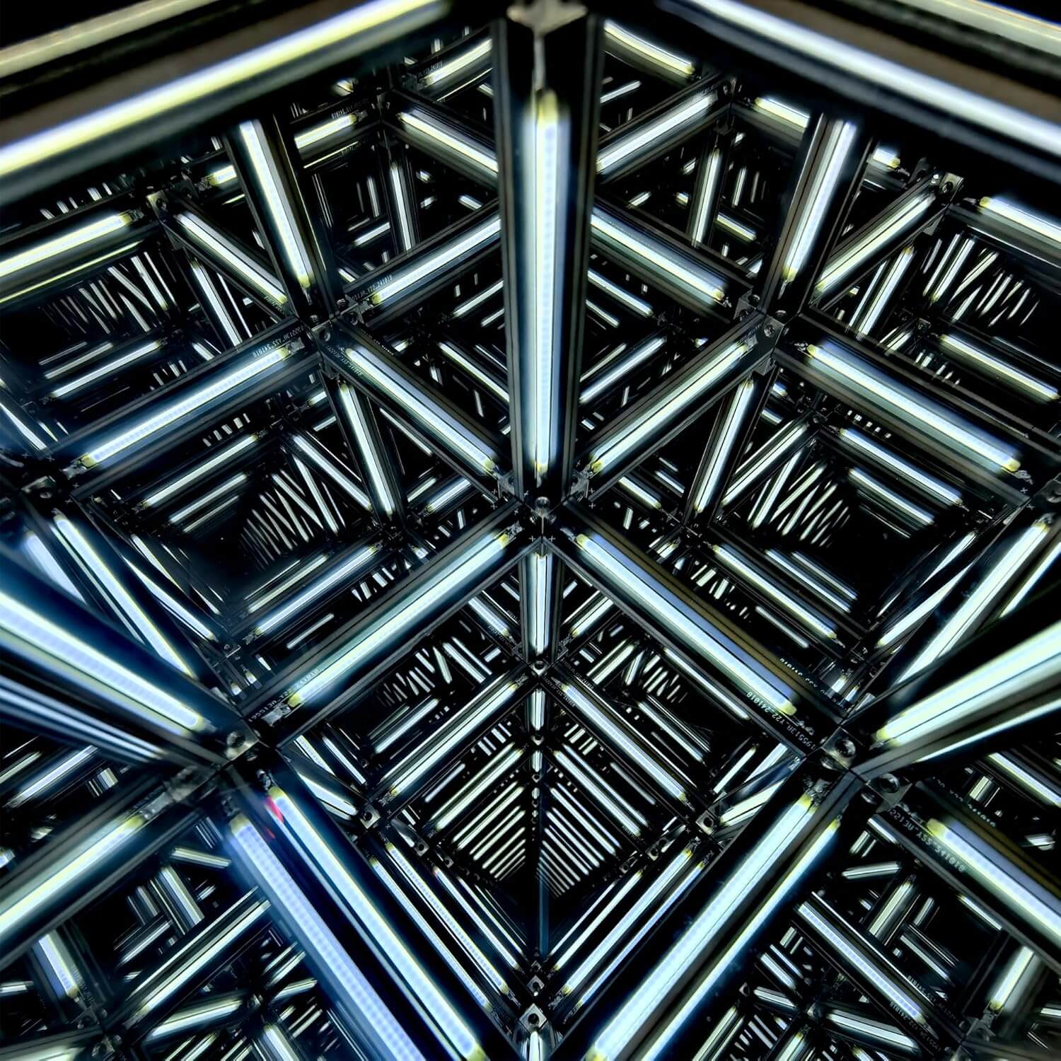 Interstellar Cube 4D Abyss infinity mirror lamp with hypnotic portal light effect.
