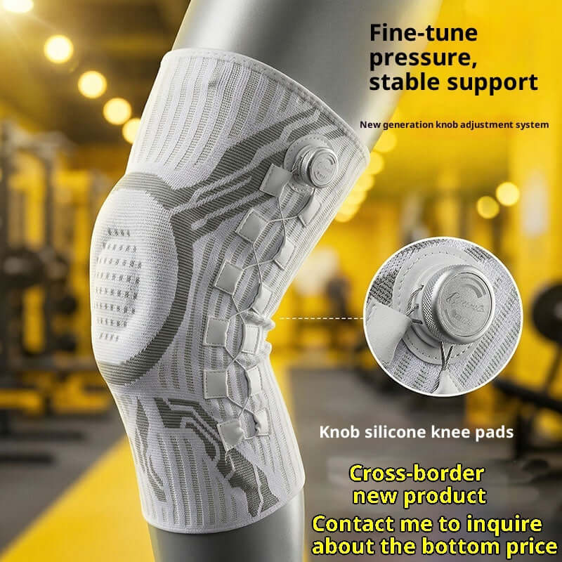 Knob Style Knee Pads showcasing advanced knob adjustment system for fine-tune pressure and stable support.