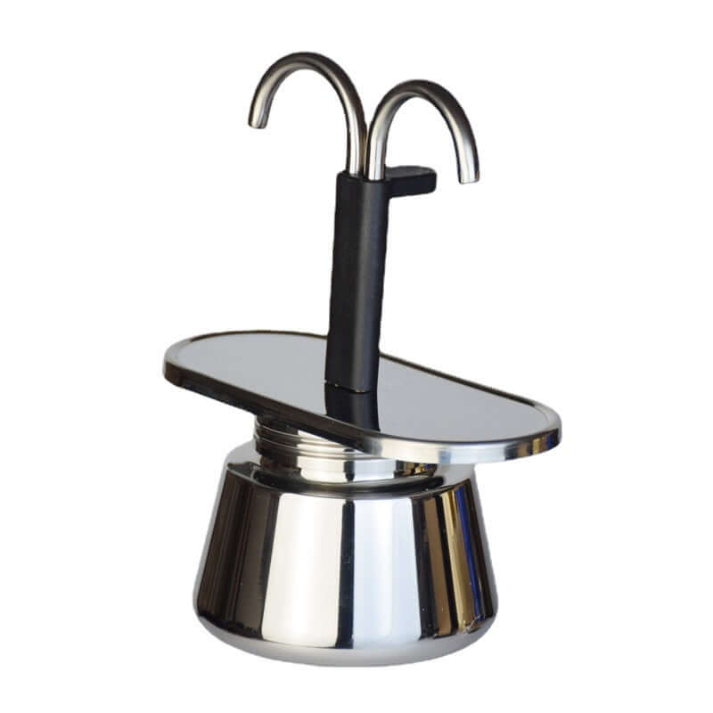 Modern Moka Pot – Premium unique design stainless steel espresso maker with stylish features.