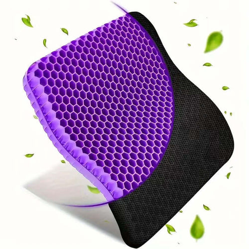 Honeycomb Gel Pillow with high-elasticity purple design, featuring a unique honeycomb structure for superior comfort.