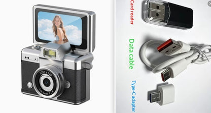 Retro digital camera, mini flip-screen digicam – photo 11