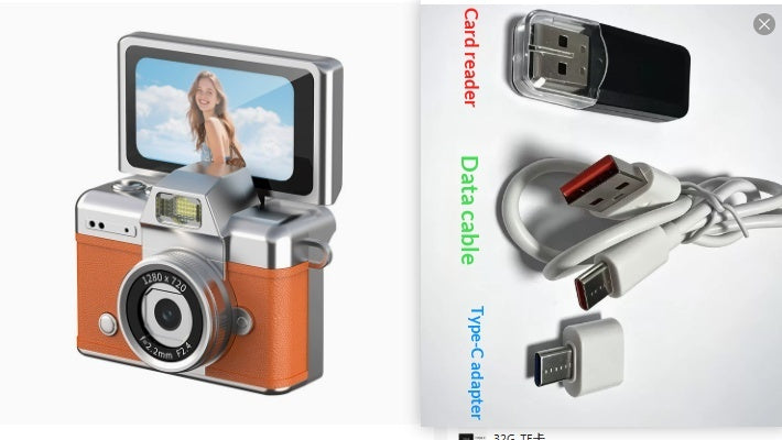 Retro digital camera, mini flip-screen digicam – photo 15