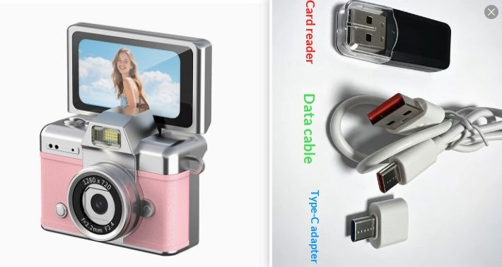 Retro digital camera, mini flip-screen digicam – photo 16