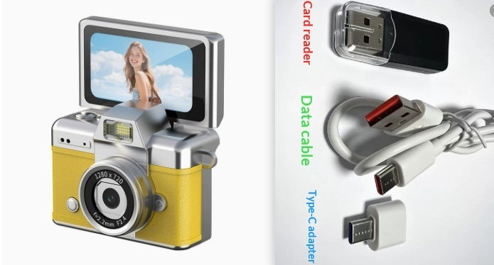 Retro digital camera, mini flip-screen digicam – photo 20