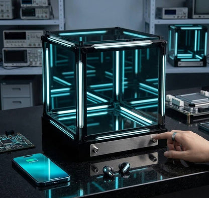 Cubo Interestelar | Espejo y lámpara de escritorio 4D Abyss Infinity