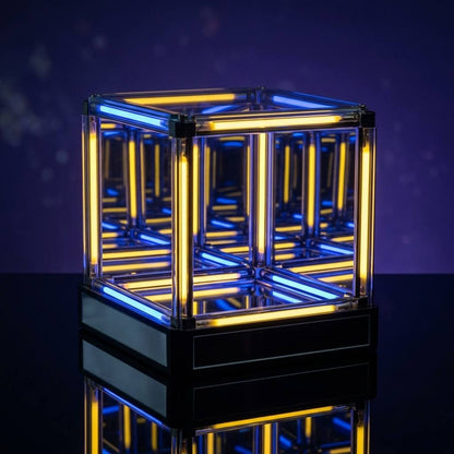 Cubo Interestelar | Espejo y lámpara de escritorio 4D Abyss Infinity