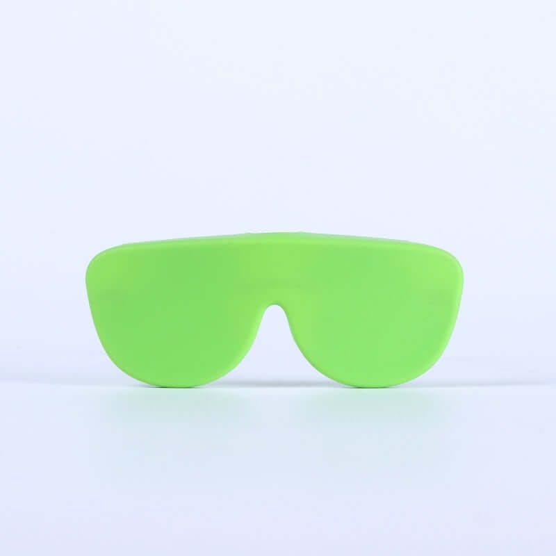 Slim Silicone Glasses Case in vibrant green color, ultra thin design for eyewear protection.