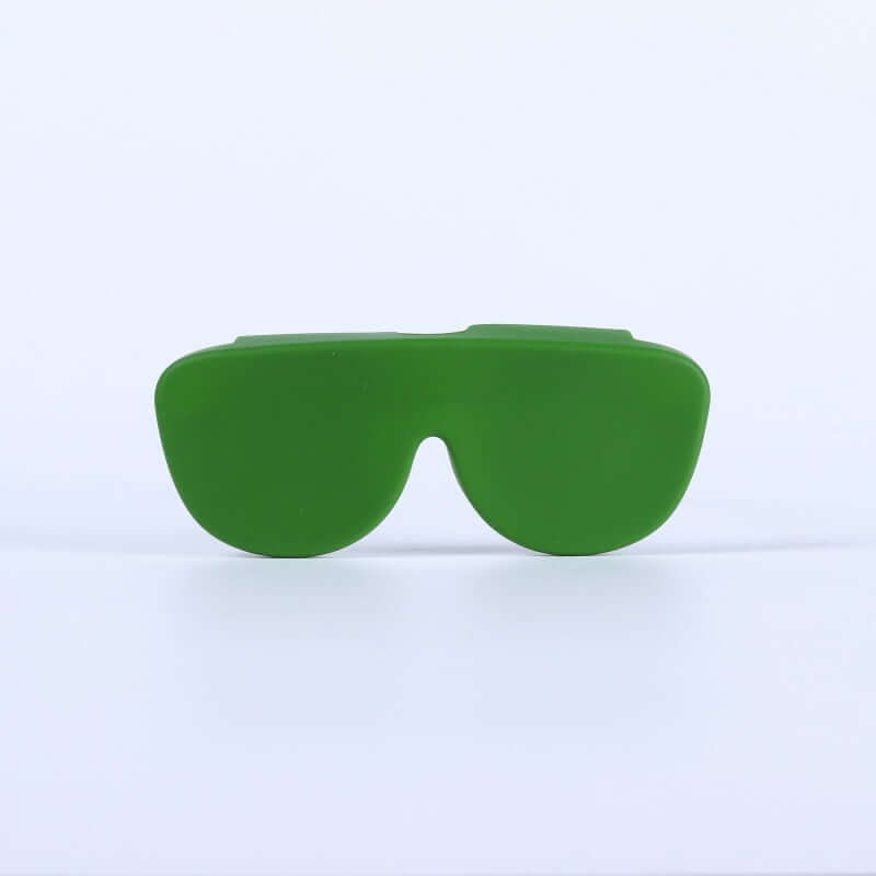Slim Silicone Glasses Case – Ultra Thin Anti-Bulky Eyewear Protector in green color.
