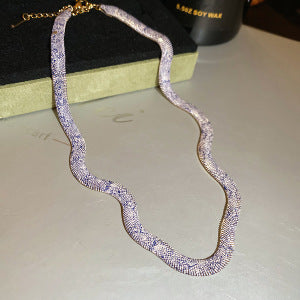 Snake pendant necklace with colorful snake charm on copper chain – photo 4