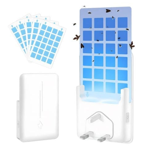 Sticky Card Mosquito Killer – The HALO-TRAP Silent UV Plug-In Catcher with glue cards for chemical-free pest control.