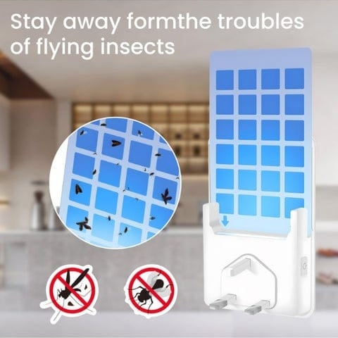 Sticky Card Mosquito Killer – The HALO-TRAP Silent UV Plug-In Catcher in use, showcasing its insect capture system.