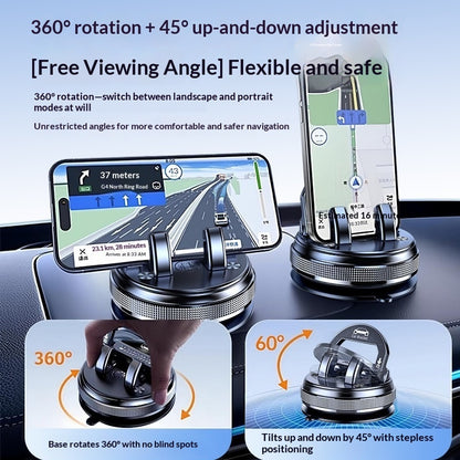 Suction cup car phone holder, 360 degree rotating dashboard mount – photo 2
