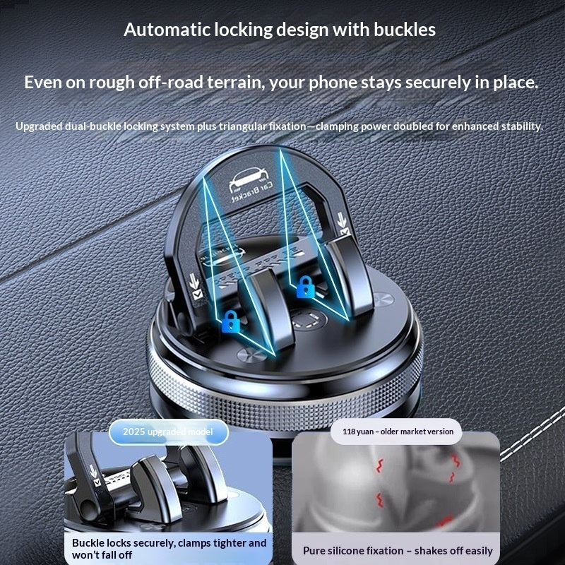 Suction cup car phone holder, 360 degree rotating dashboard mount – photo 4