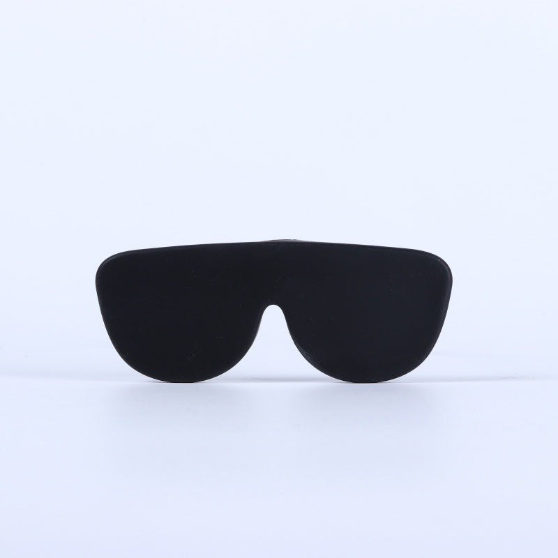 Slim Silicone Glasses Case – Ultra Thin Anti-Bulky Eyewear Protector in black with a sleek design.