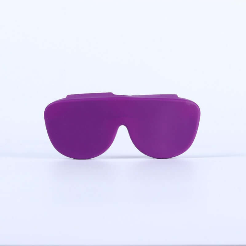 Slim Silicone Glasses Case in purple, ultra thin eyewear protector for outdoor sports.