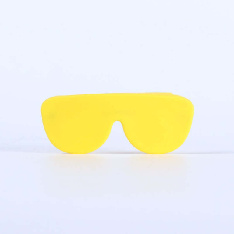 Slim Silicone Glasses Case in yellow color, ultra-thin and lightweight eyewear protector.